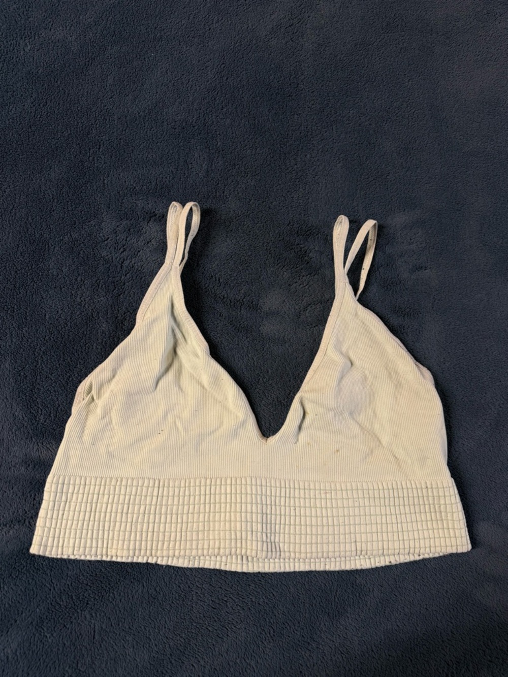 Light Blue Ribbed Bralette Top